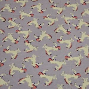 Purple Fabric with Unicorn Pattern